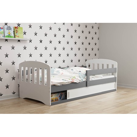 Dětská postel CLASSIC 1 160x80 cm Bílá Borovice BMS
