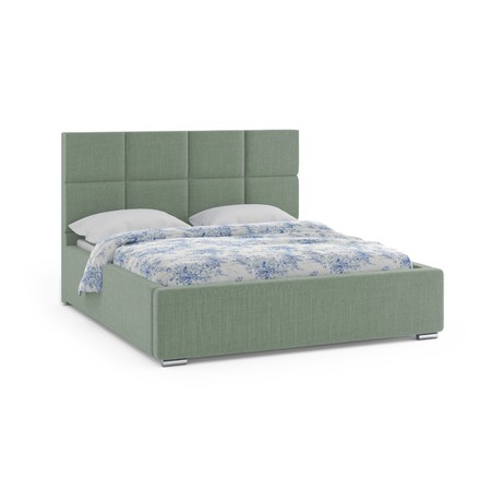 ONTARIO Kárpitozott ágy 160x200 cm Sötétzöld KOLA
