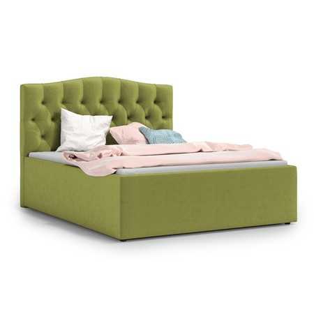 RIVA Kárpitozott ágy 160x200 cm Zöld KOLA