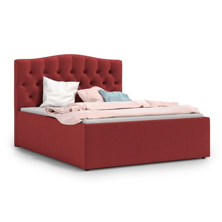 RIVA Kárpitozott ágy 160x200 cm Piros KOLA