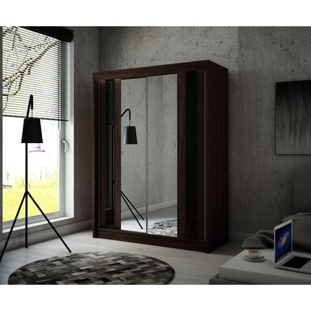 Como Gardróbszekrény - 150 cm Fekete Wenge Furniture