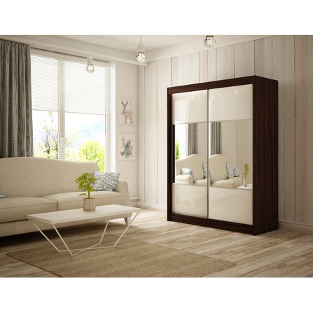 Rico Gardróbszekrény - 150 cm Fehér Wenge Furniture