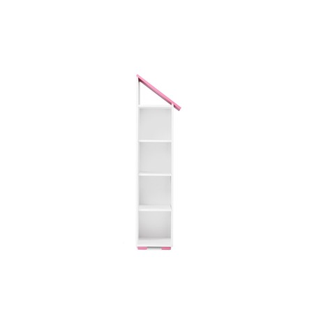 Regál PABIS -bílá/růžová Signal-butor