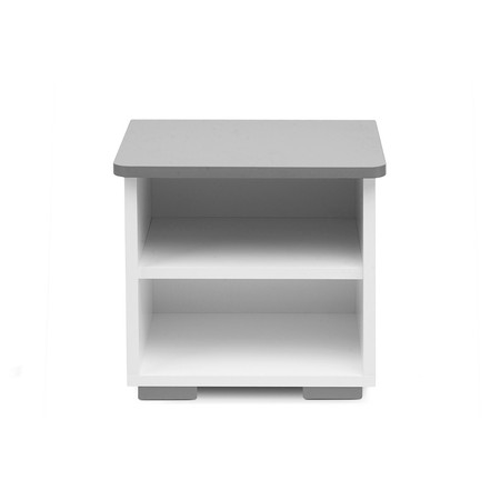 Noční stolek PABIS-bílá/šedá Signal-butor
