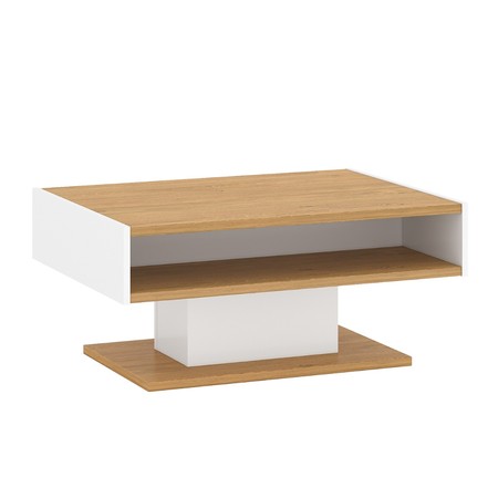 Konferenční stolek ANTHO - bílá/dub Signal-butor