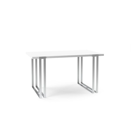 EWEN II Étkezőasztal 160 cm (fehér / ezüst) SZAFFETO