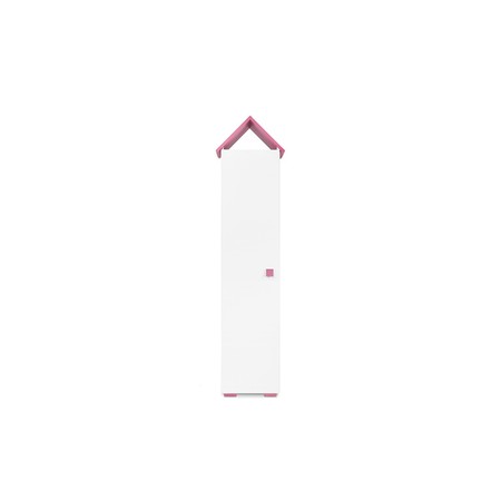 Skříň PABIS -bílá/růžová Signal-butor