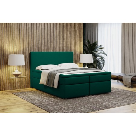 Čalouněná postel VIERA 200x200 cm Zelená KOLA