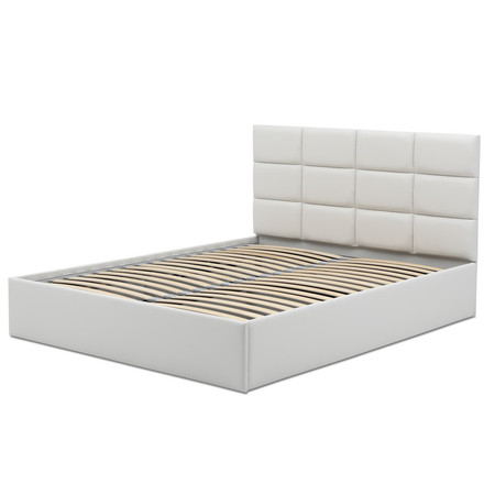 Čalouněná postel TORES II bez matrace rozměr 160x200 cm - Eko-kůže Černá eko-kůže Bonelová matrace Signal-butor