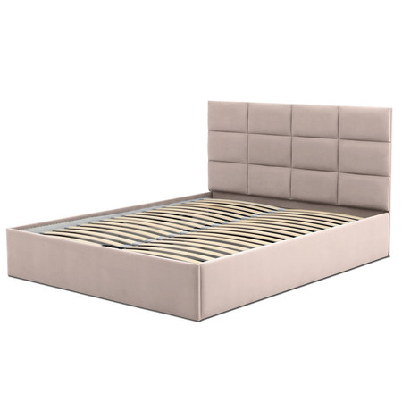 Čalouněná postel TORES bez matrace rozměr 160x200 cm Bílá eko-kůže Bonelová matrace Signal-butor