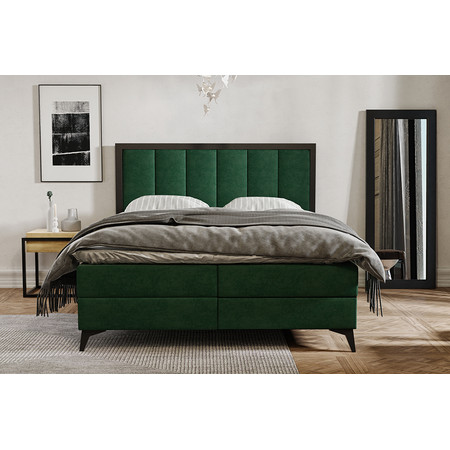 Kárpitozott ágy LOFT mérete 140x200 cm Zöld TT-FURNITURE